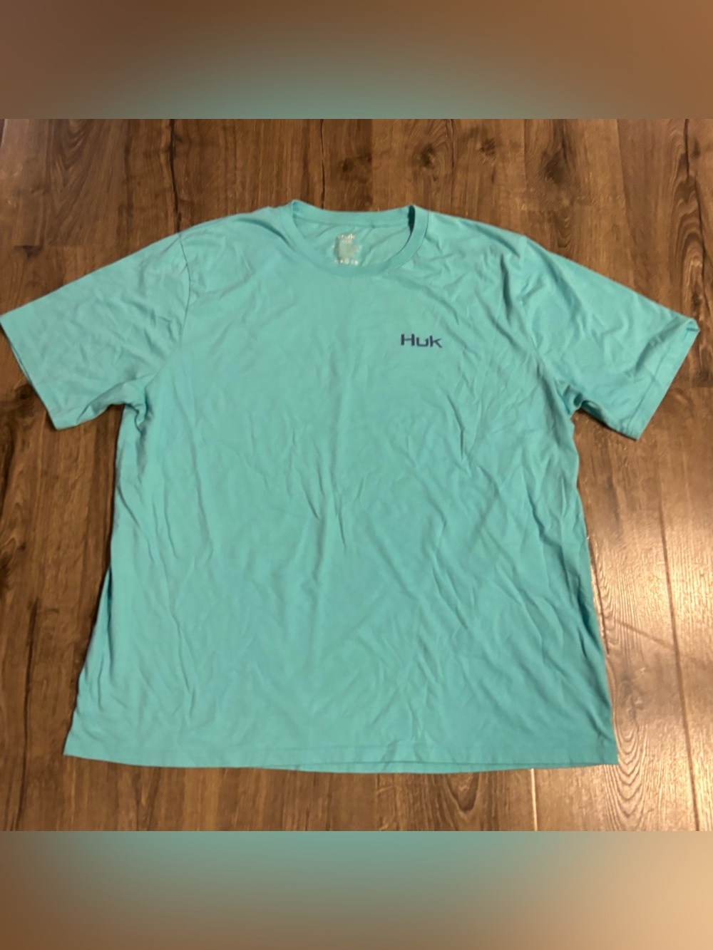 Huk Performance Short Sleeve Crew Neck Graphic Tee Shirt Mens XXXL Aqua